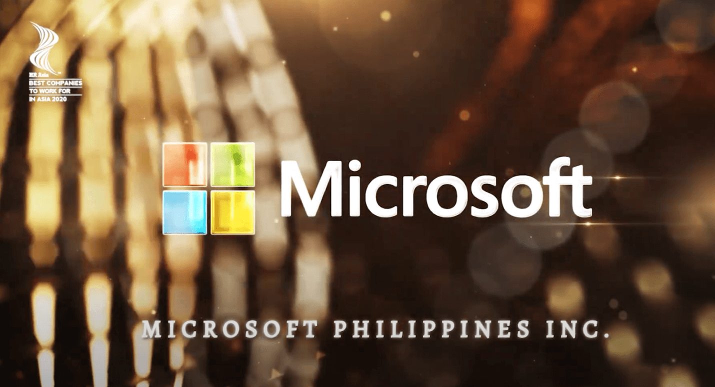 Microsoft Philippines named one of the ‘Best Companies to Work for in Asia 2020’