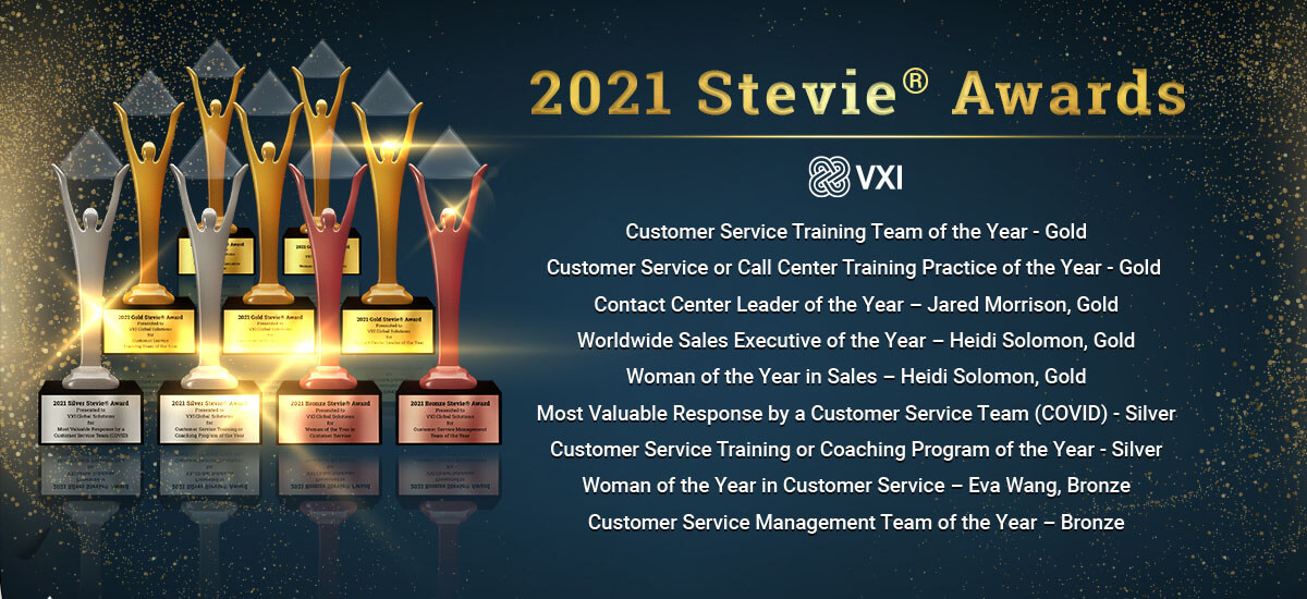 VXI wins 9 Stevie® Awards