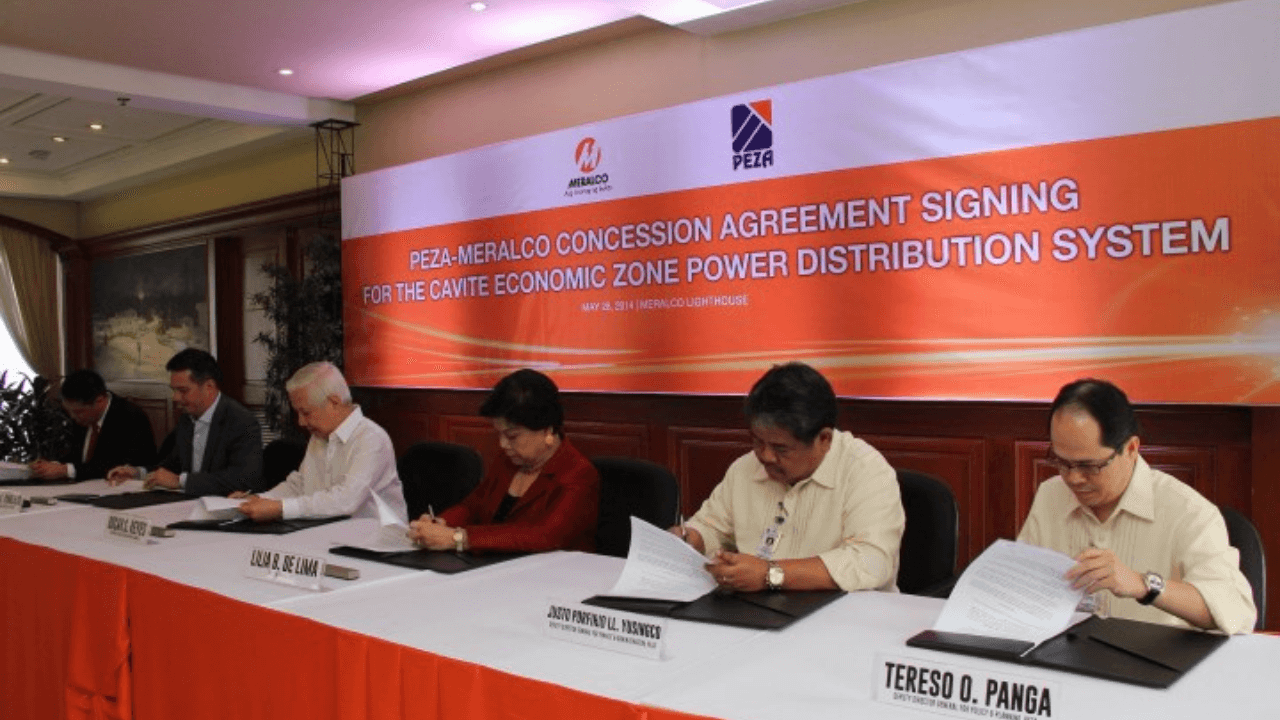 Meralco, PEZA signs eCFEI partnership
