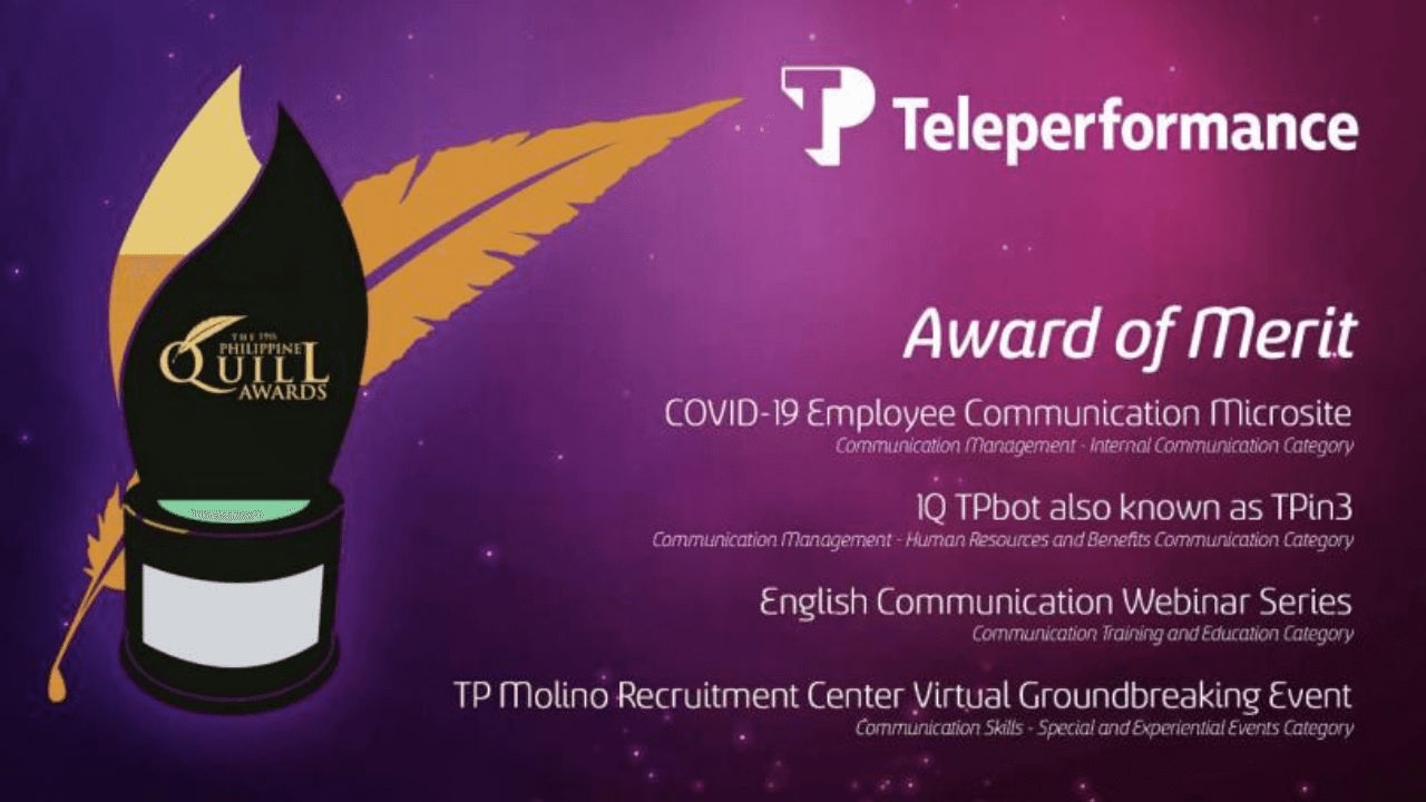 Teleperformance Philippines wins big at the 19th Quill Awards