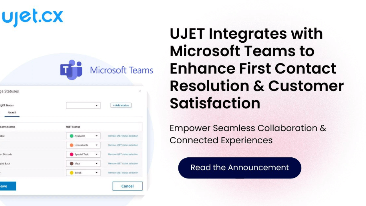 UJET announces contact center integration with Microsoft Teams