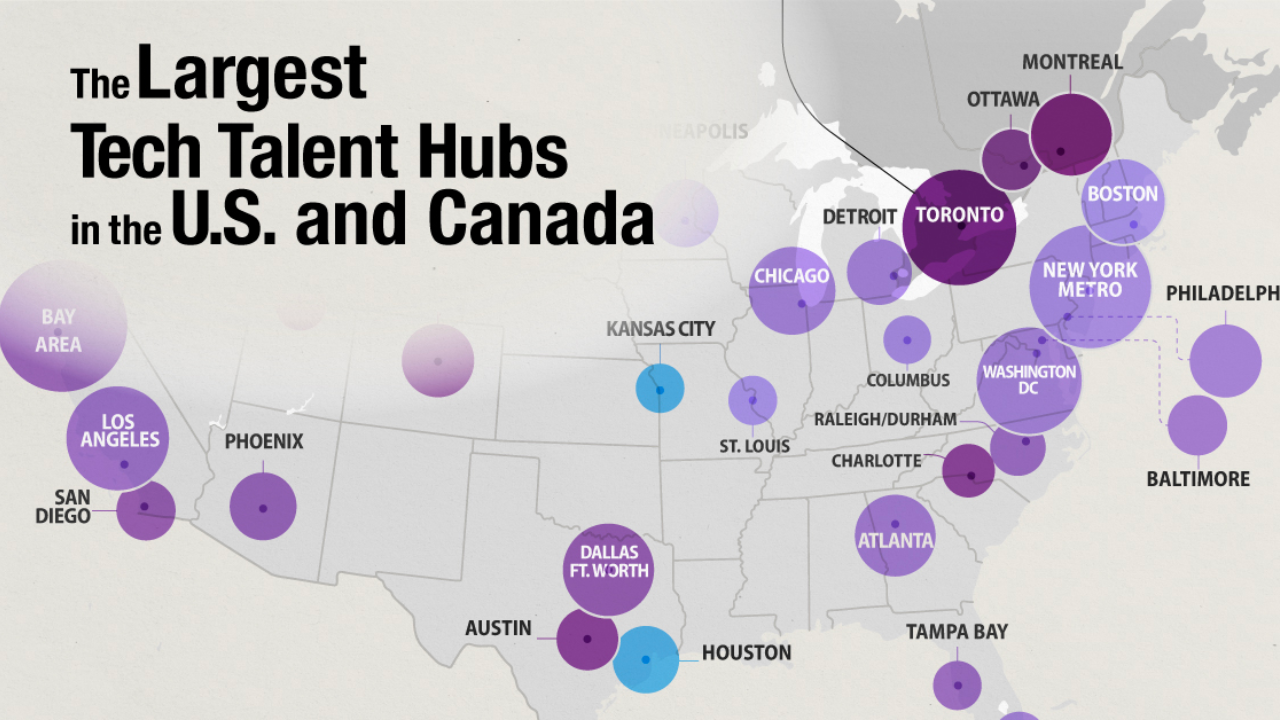 Leading tech talent hotspots