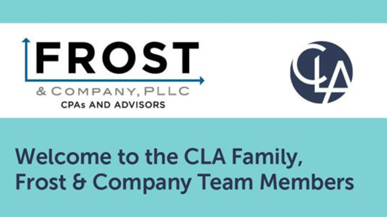 Frost & Company merges with accounting firm CLA