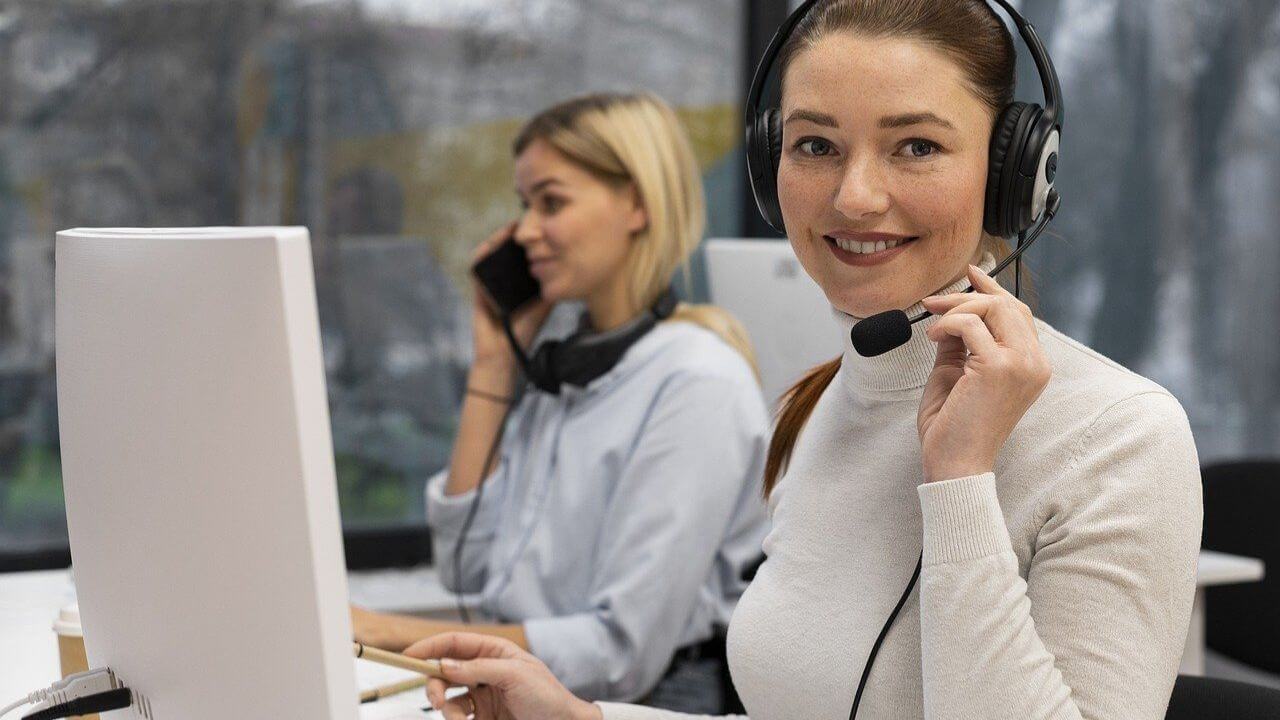call center agents taking calls