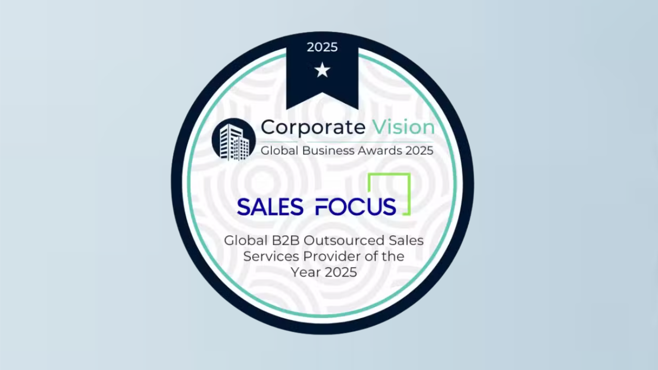 Sales Focus Inc. wins 2025 Global Business Award for B2B outsourcing