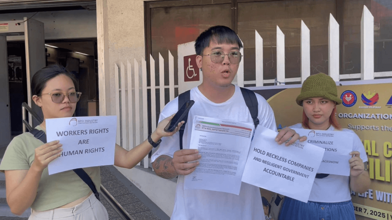 Cebu BPO workers protest unsafe return-to-work orders after quake