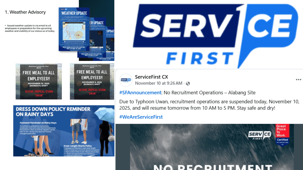 ServiceFirst disputes worker safety claims during Typhoon Fung-wong