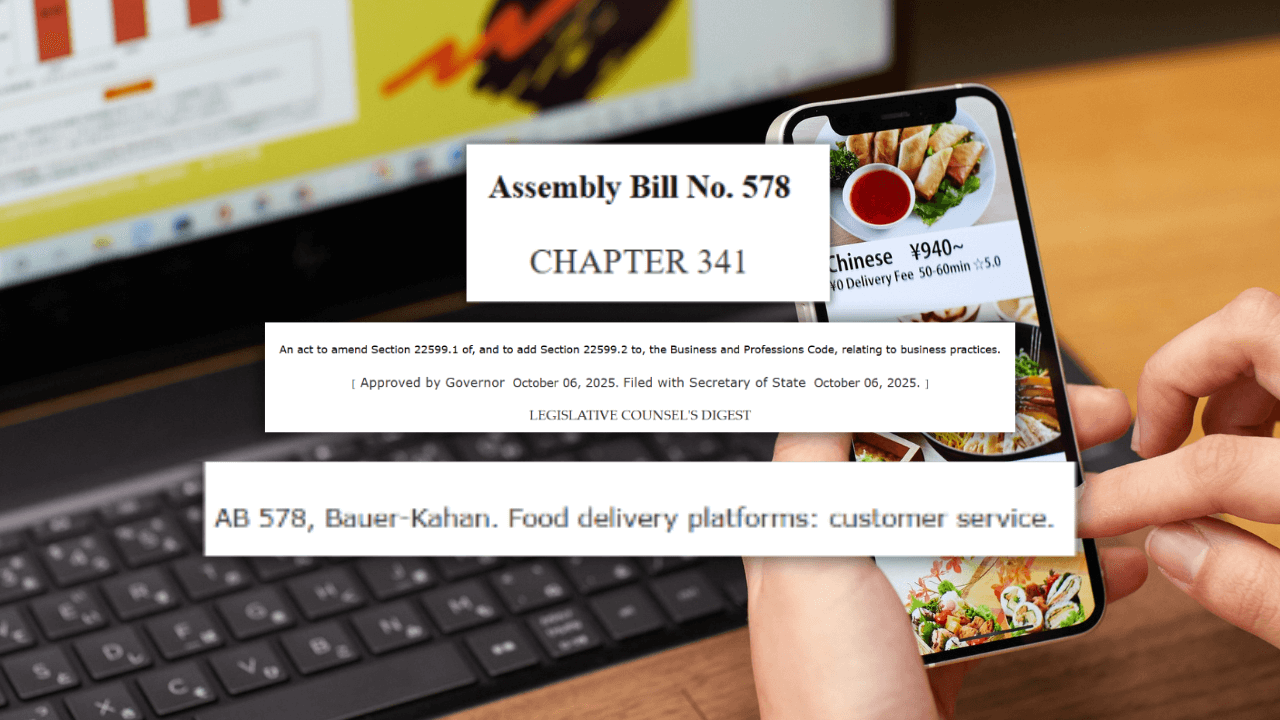 California law requires food delivery apps to offer human support